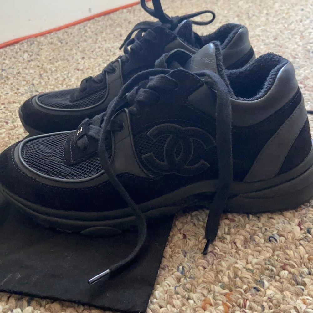 All black sneakers